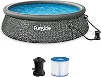 Funsicle Quickset 12ft x 36in Inflatable Above Ground Pool with Filter Pump - Easy Top Ring Setup for Family Splash Fun