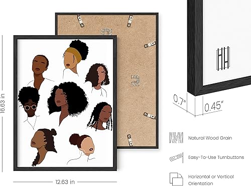 Miniatura 3 de HAUS AND HUES Arte de pared y póster de cabello de niña negra para mujer, arte de mujeres negras y afroamericanas para pared, arte de pared de mujer