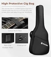 Vangoa 4/4 Balkezes Elektroakusztikus Gitár 41" - Fekete Dreadnought Kivágással, 4-Sávos Equalizer, Kezdőknek, Lucfenyő Test 7