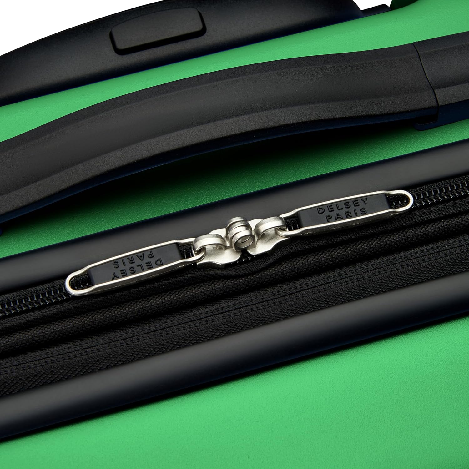 United Colors of Benetton Ribbed Hardside Expandable Luggage with Spinner Wheels, Green, Carry-On 20 Inch