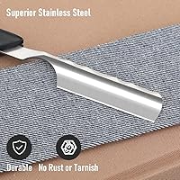 Vista 2 de Maquinilla de afeitar recta con estuche - Afeitadora profesional de borde recto de acero inoxidable premium para barbero con estuche de afeitado