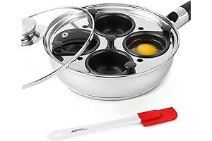 Modern Innovations Non-Stick Egg Poacher Pan for Effortless Poached Eggs