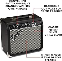 Vista 2 de Amplificador de guitarra Fender Frontman 20G, 20 vatios, con garantía de 2 años, altavoz Fender de diseño especial de 6 pulgadas, 10x16x16 pulgadas