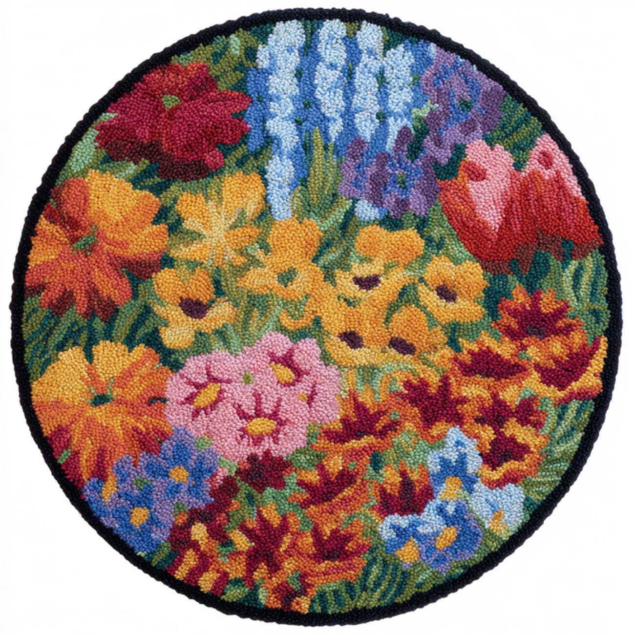 Kitquiver Tapestry Kits for Adults Colorful Flowers 50x50cm