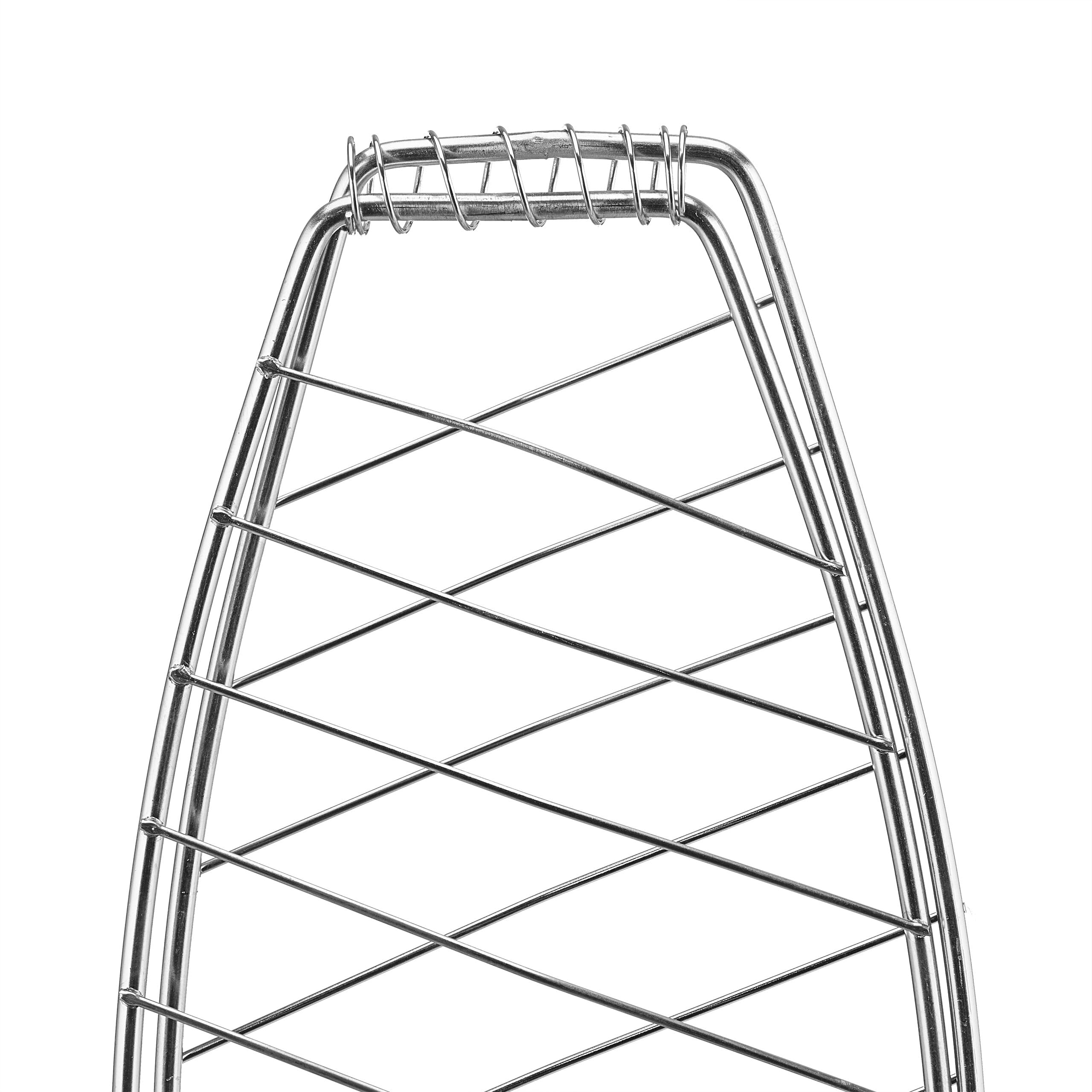 Relaxdays Set 6 Cestelli per Barbecue, Graticola Pesce Grigliato, Girarrosto Griglia in Acciaio Inox L: 54 cm, Argentato