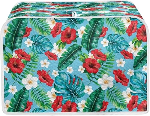 Miniatura 12 de Talayituse Cubierta para tostadora con estampado de flores de gato, ranura ancha de 2 rebanadas, ligera, protección contra el polvo, lavable, Flor
