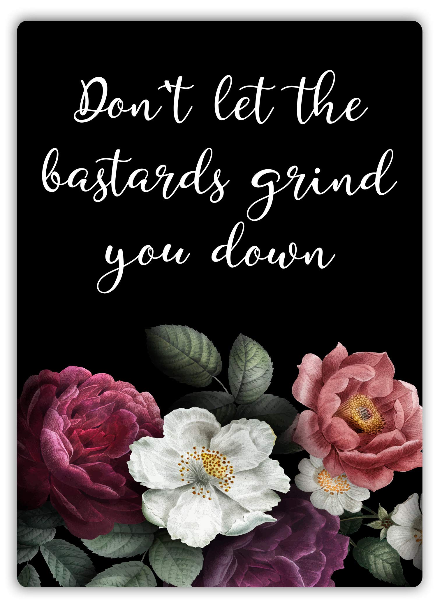 Handmaid's Tale โ Quote Floral Portrait โ Medium Sticky Pads | Printed Metal Wall Sign Plaque