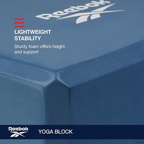Miniatura 3 de Reebok Bloque de yoga sólido, ladrillo de yoga de 4 x 6 x 9 pulgadas con soporte ligero para flexibilidad, equilibrio y alineación, bloque de espuma
