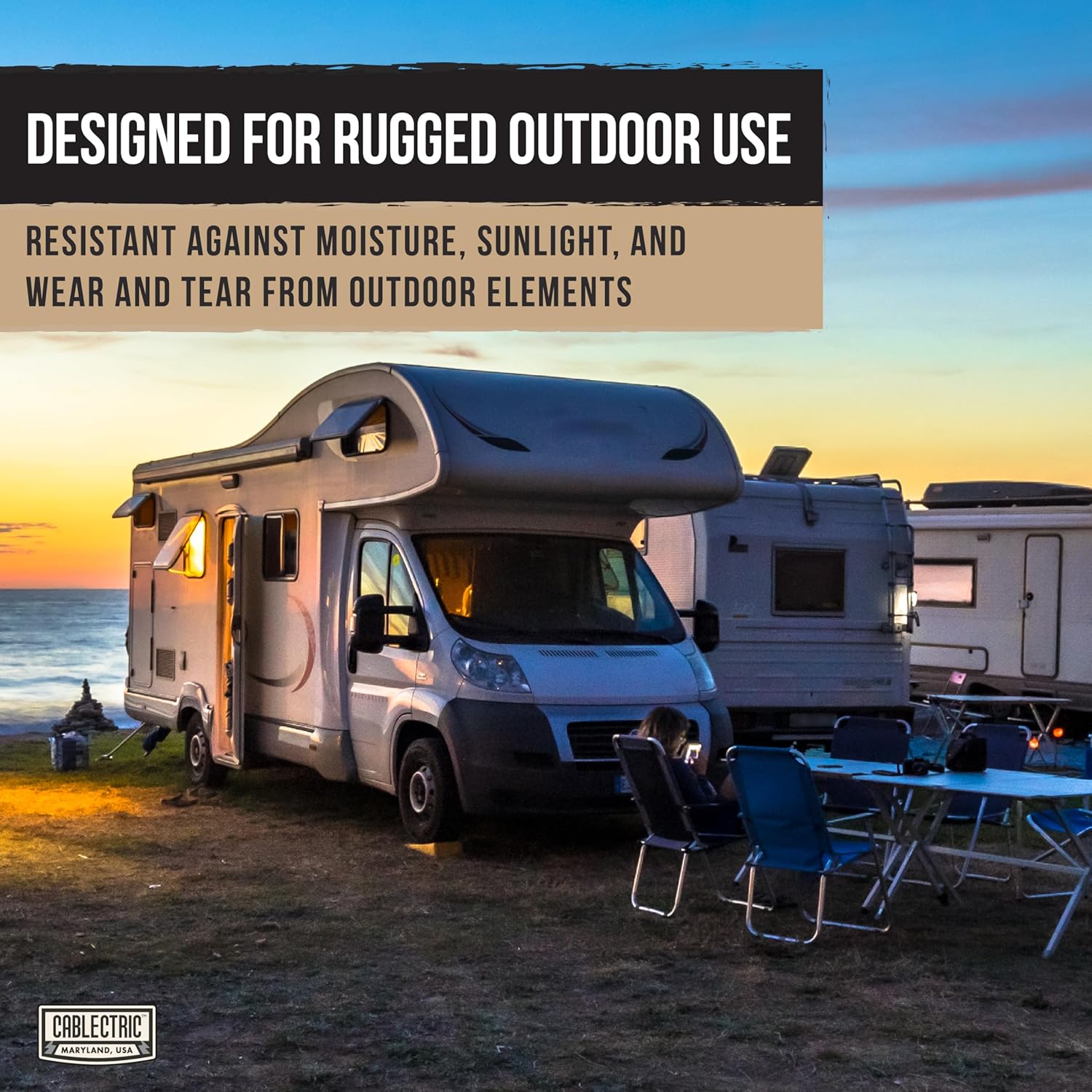 30 Amp RV Replacement Power Cord - 25ft 10 Gauge EV Extension Cable NEMA TT-30P to Open End 3 Wire - Heavy Duty 30 Amp RV Extension Cord - 10/3 STW Electrical Wire for Camper