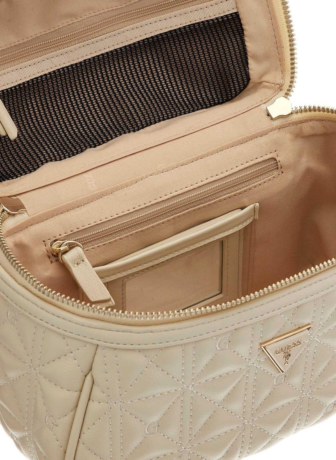 GUESS Kulturbeutel Beauty Case Stone beige