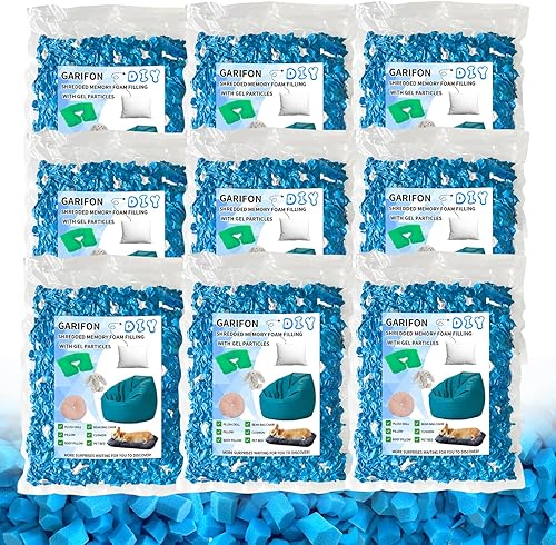 Miniatura 15 de Relleno para Bolsa de Frijoles de 15 libras, Relleno para Almohada, Relleno para Bolsa de Frijoles, Relleno de Espuma Viscoelástica Triturada