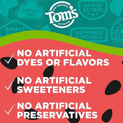Miniatura 6 de Tom's of Maine Help Save the Animals - Pasta dental natural con flúor para niños, sabor sandía, 5.1 onzas - Paquete de 3