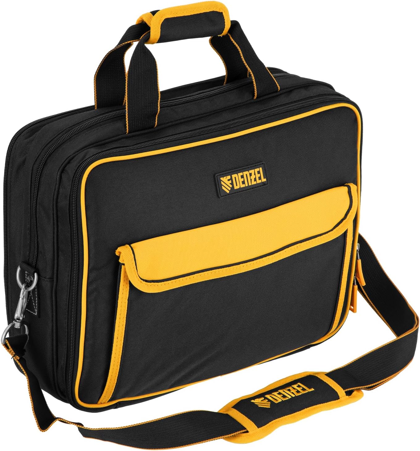 DENZEL Heavy Duty Tool Bag – 31 Pockets, Water-Resistant Tool Box Briefcase with Laptop Compartment, Shoulder Strap & Reinforced Base – Tool Bag for Technicians, Electricians & DIY Use