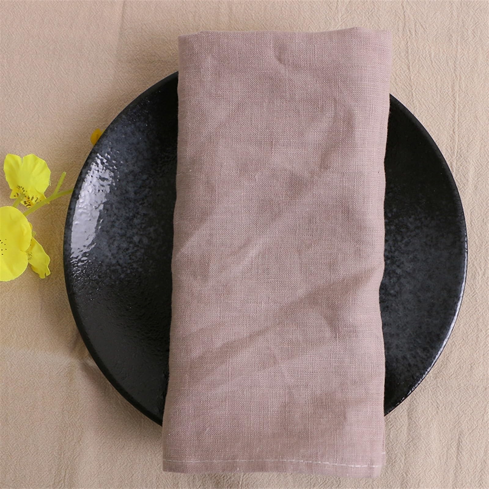 Cloth Napkins 6PCS 100% Linen Table Napkins,30x45cm Natural Material