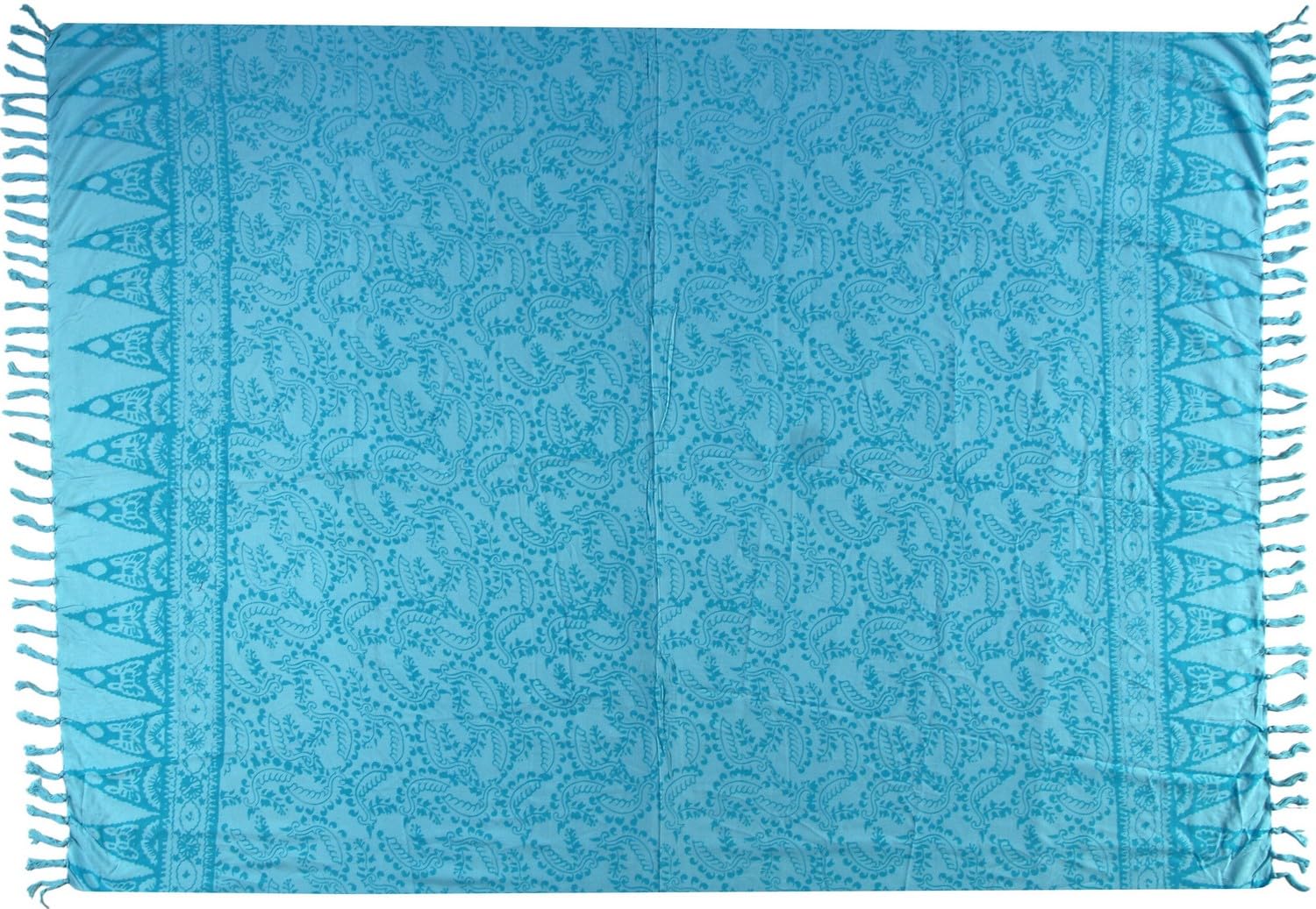 Sarong Sarong Sar02 - Toalla de playa, pareo, falda, color azul claro