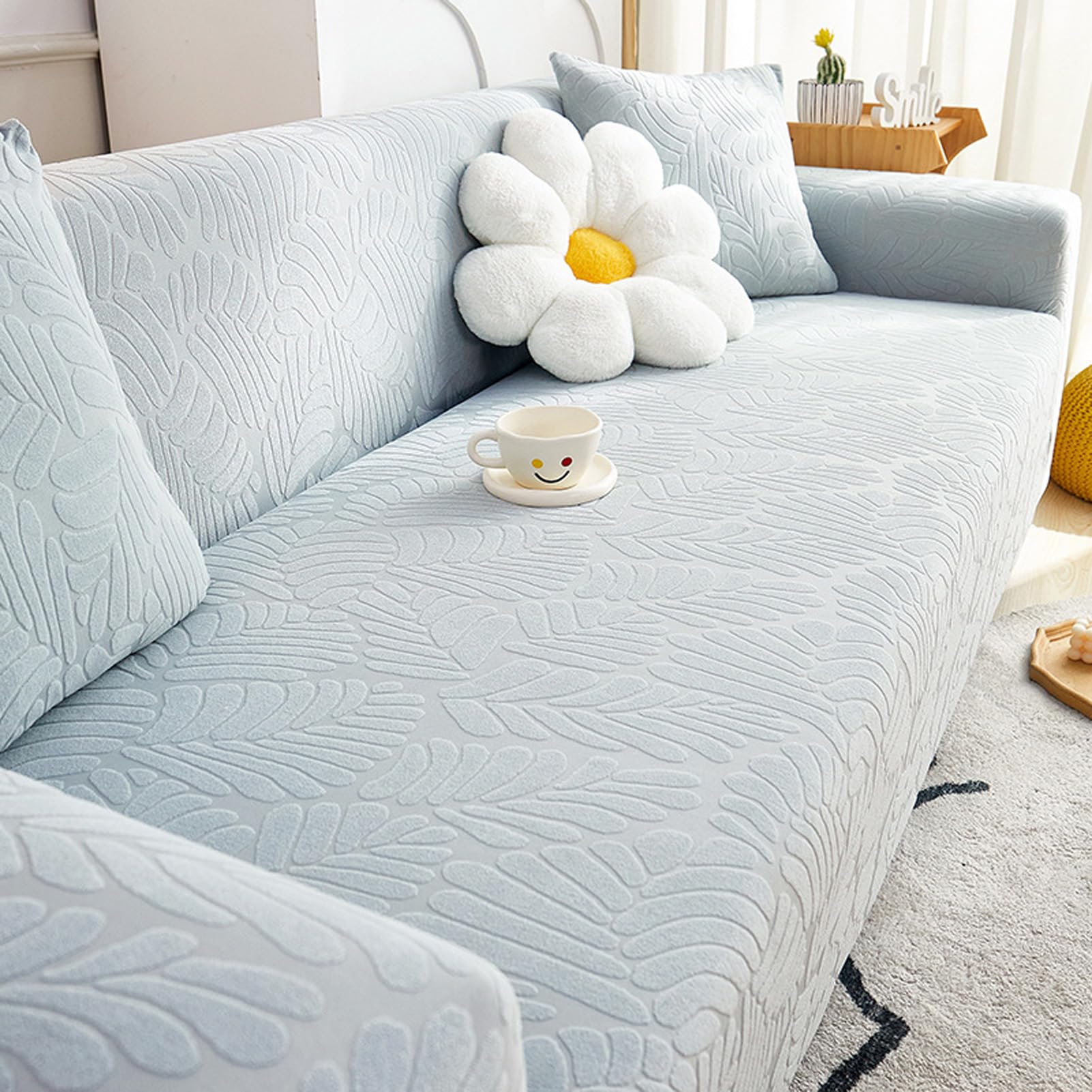 Housse de canapé en velours pour un salon chaleureux et cosy