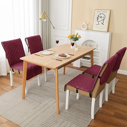 Vista 2 de Yonus - Funda impermeable para silla de comedor, funda para silla de oficina, funda resistente al agua para silla de comedor, funda para silla