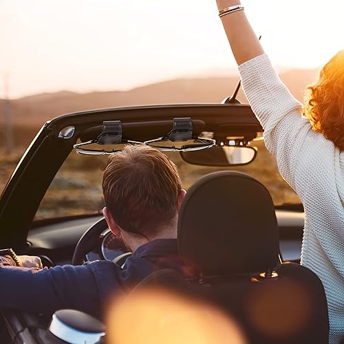 Miniatura 7 de vinlley Soporte para lentes de sol para visera solar de automóvil, clip magnético de cuero para colgar gafas, accesorios para visera de vehículo,