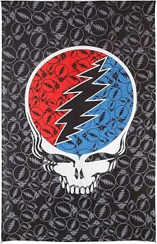 Sunshine Joy Grateful Dead Steal Your Face Tapestry Tablecloth Wall Art Beach Sheet Huge 52x80 Inches