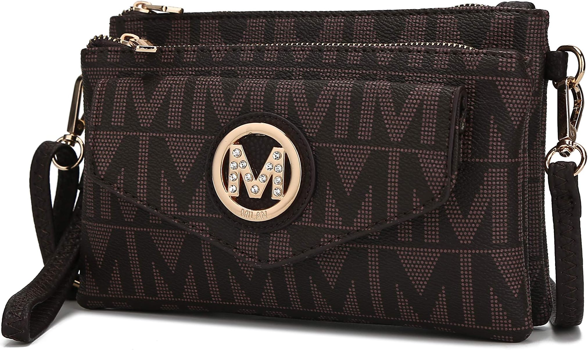 MKF CollectionMKF Crossbody Purse for women - Removable Adjustable Strap - Vegan leather wristlet Designer messenger bag