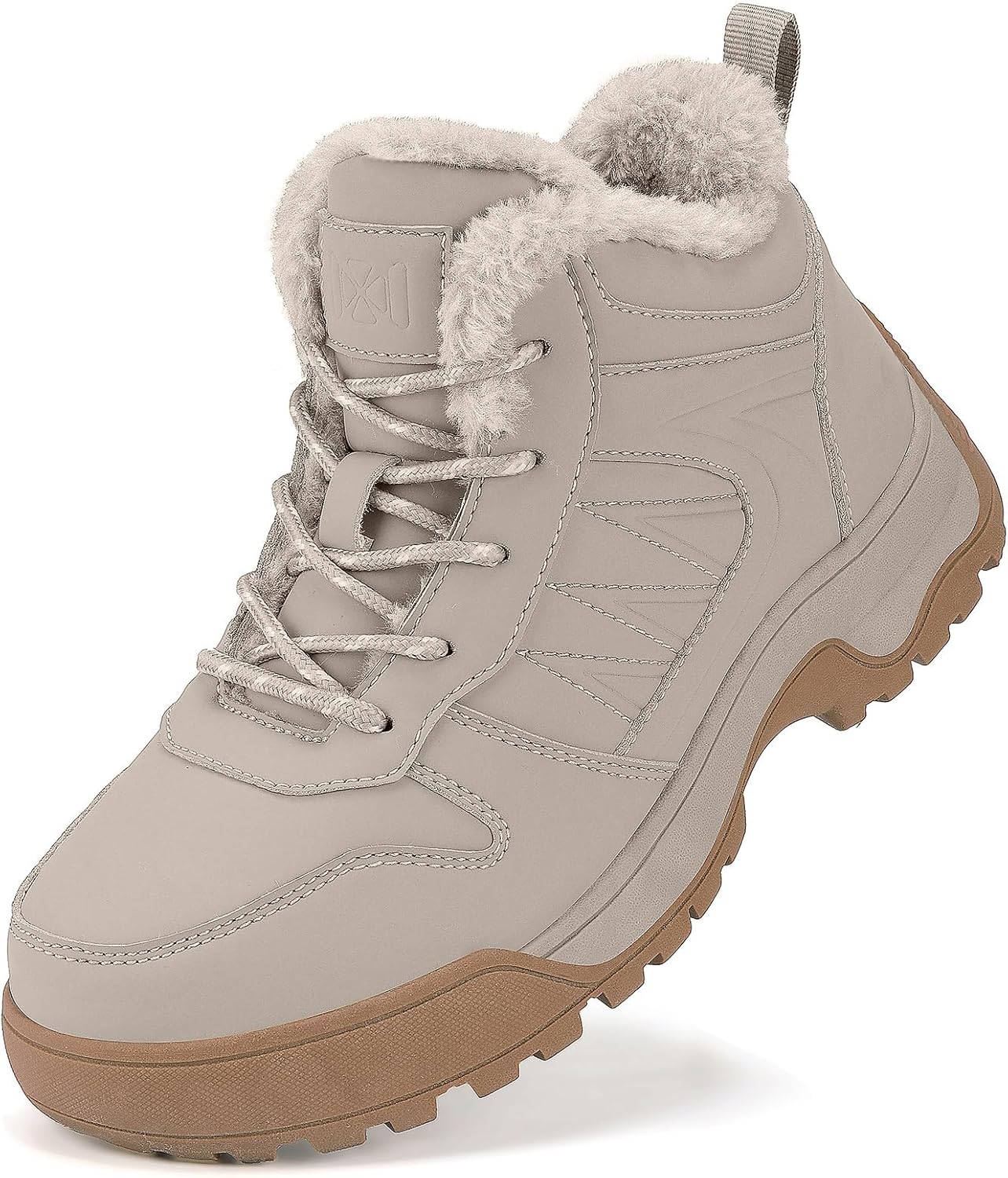 Womens Winter Snow Boot Anti Slip Warm Fur Lined Walking Shoes Ankle Backpacking Waterproof Hiking Boots For Women