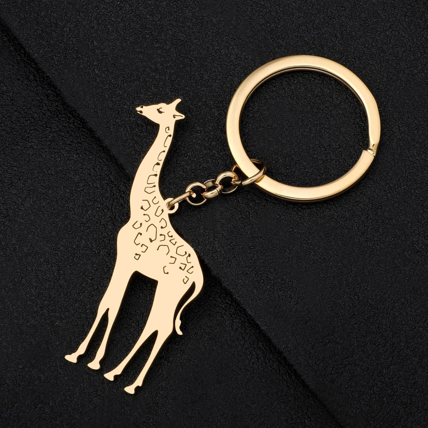 WEVENI Simpatico regalo a forma di giraffa per donne e ragazze, portachiavi con giraffa in acrilico con animali della giungla, portachiavi con ciondoli per auto, Giraffa B, W2L2