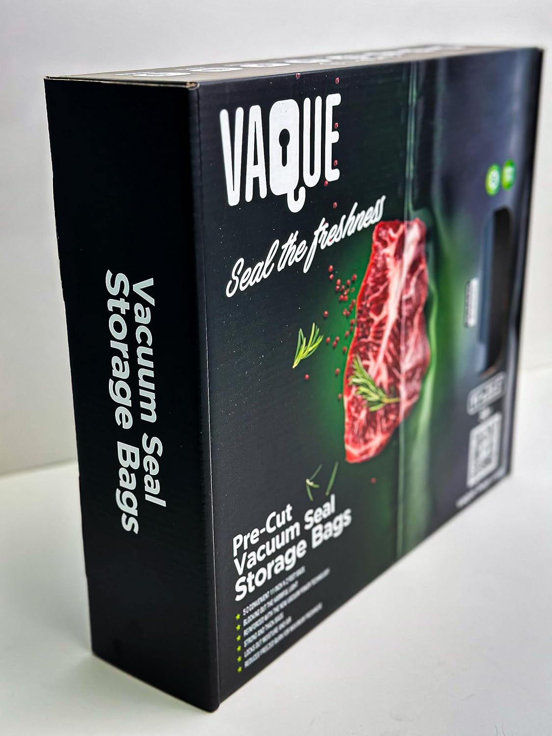 50 ct Pre-Cut Vacuum Seal Storage Bags by Vaque, Double -Layered Protection with maximal strength and thickness