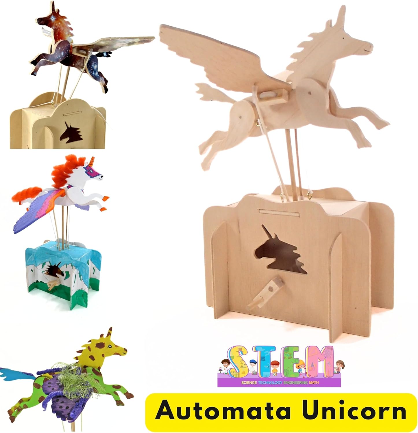 Pathfinders Stem kit - Automata Flying Unicorn Girls and Boys – Build a Moving Unicorn Model – Magical Mechanical Toy – Educational Engineering Gift for Kids 8+