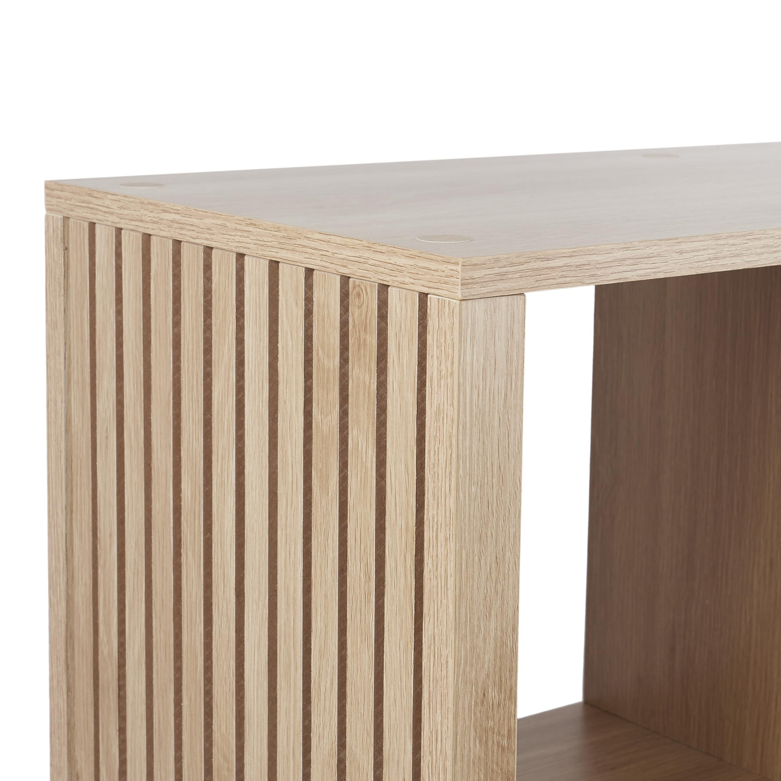 HOME DECO FACTORY Rangement Modulable 9 Cases Klaus en Bois MDF Marron | Contreplaqué, rangement modulable, 9 cases, collection Klaus, salon chambre entrée, grande capacité, empilable, marron