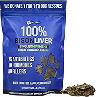 Vista 1 de Max and Neo Golosinas liofilizadas para perros de hígado de bisonte – Un solo ingrediente, bisonte norteamericano de corral libre, grado humano