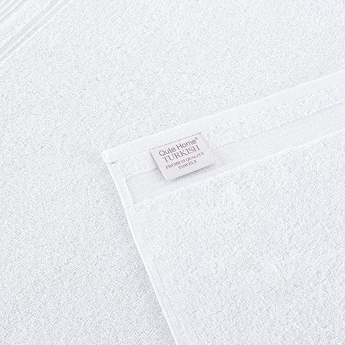 Miniatura 6 de Qute Home Juego de toallas de baño de 6 piezas, 100% algodón turco de alta calidad, toallas turcas suaves y absorbentes, el juego incluye 2 toallas