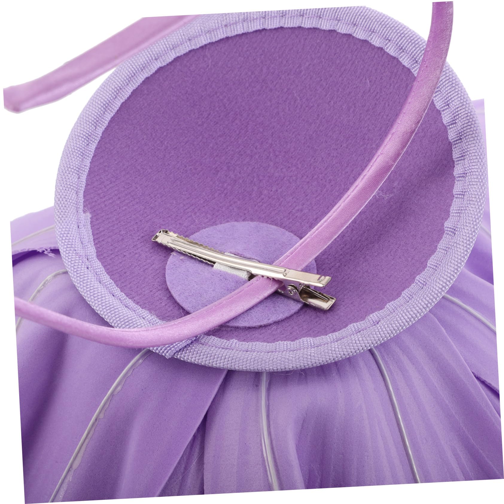 Gatuida Diadema con Gran Flor Artificial Morada Tocado Floral Elegante para Mujer Accesorio de Pelo para Bodas Fiestas y