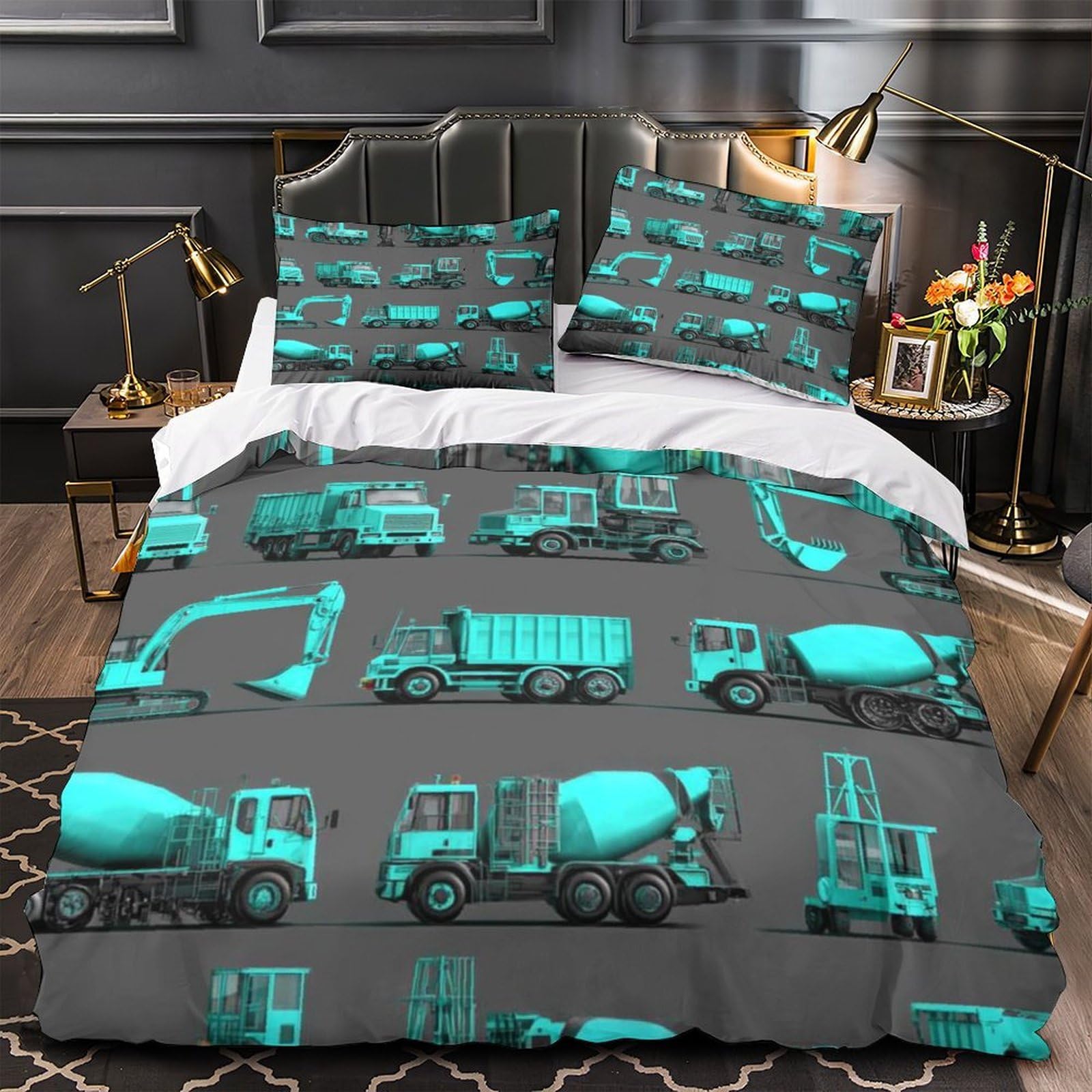 Housse de couette perroquet King pour une chambre lumineuse