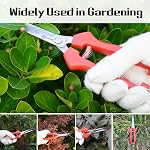 Sanung 2 Pack Pruning Shears - Straight Stainless Steel Hand Pruner Garden Trimmer Scissors Clippers With PVC Handle Safety Lock for Gardening Tree Trimming