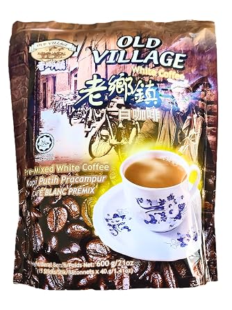 Old Village Pre-Mixed White Coffee, 15 Sticks, 600g/21oz