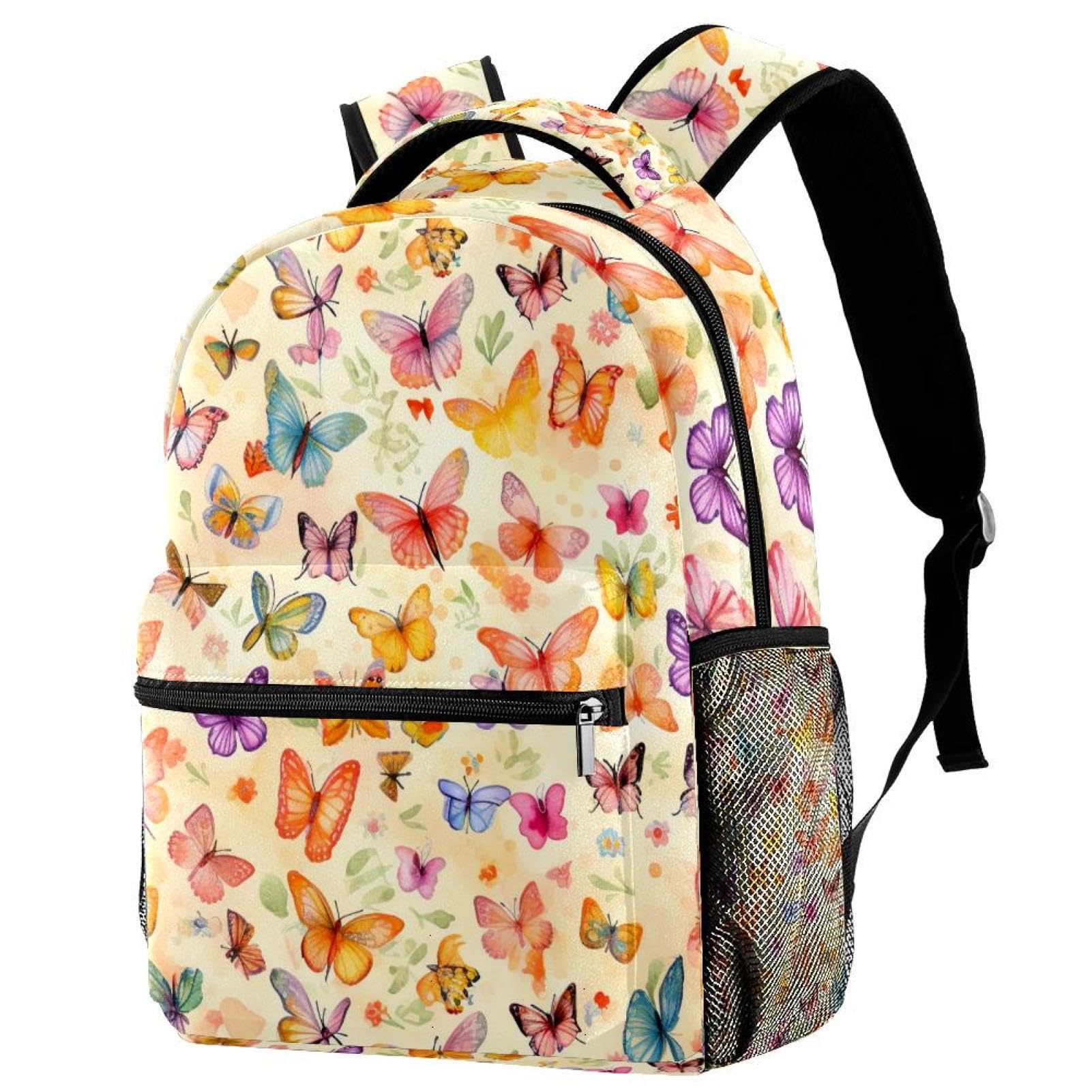 Mochila escolar vintage de mármol pastel impermeable con compartimento para laptop 7