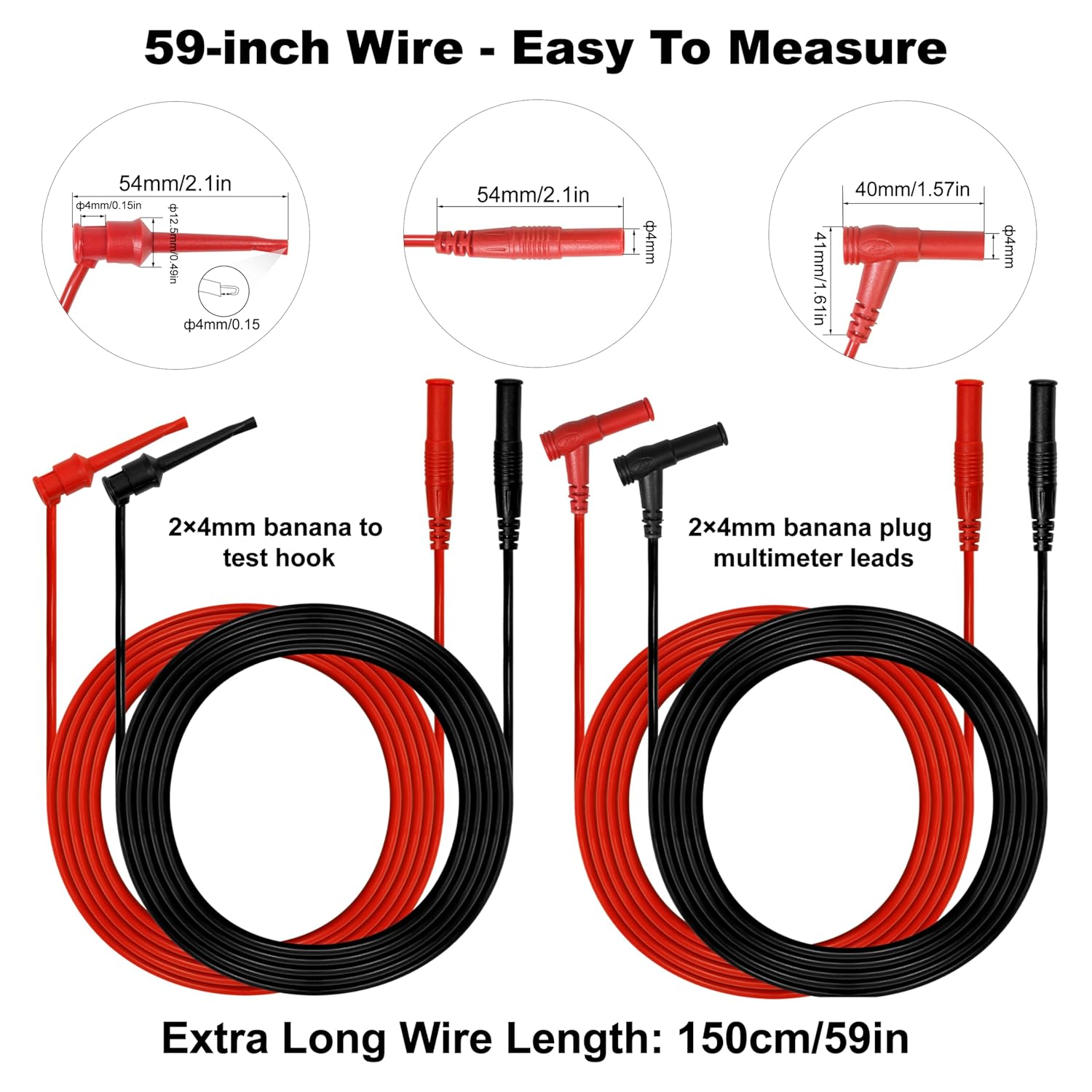 27PCS Multimeter Test Leads Kit,Professional and Upgraded Test Leads Set with Alligator Clips, Test Hook Clip, Banana Plug and Piercing Probe Clip for Multimeter Electrical Testing