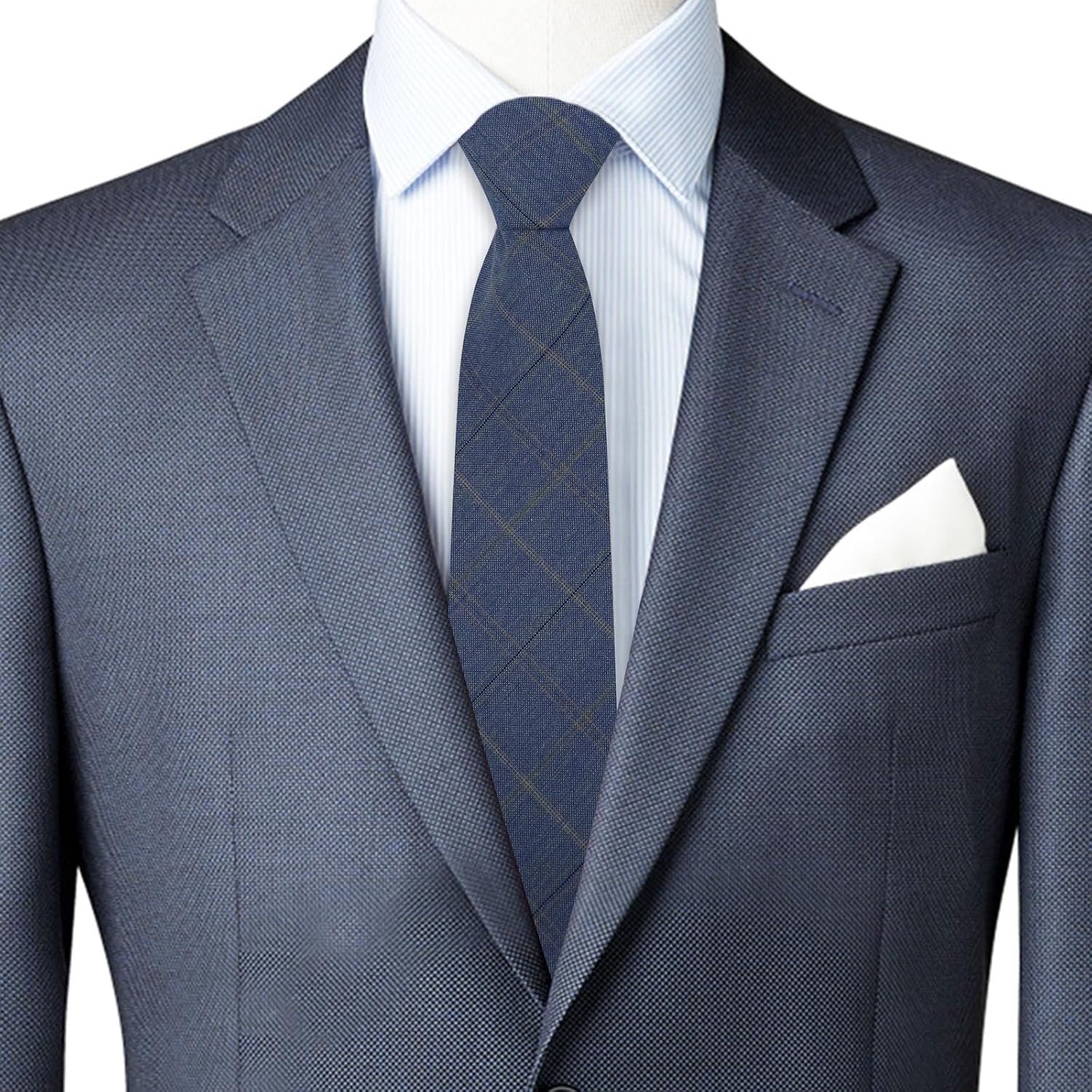 Ties for Men, 3.15'' Mens Plaid Tie Checkered Pattern Necktie for Wedding Party Formal Casual Business Graduation