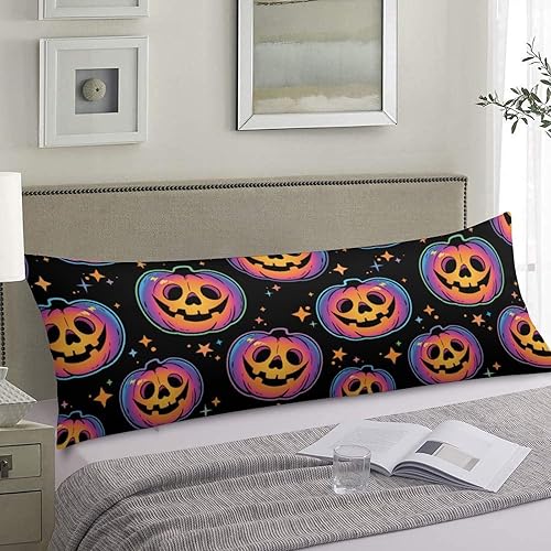 Cool Haloween Pumpkins - Funda de almohada corporal de 20 x 54 pulgadas con cremallera, funda de almohada corporal única, funda de almohada