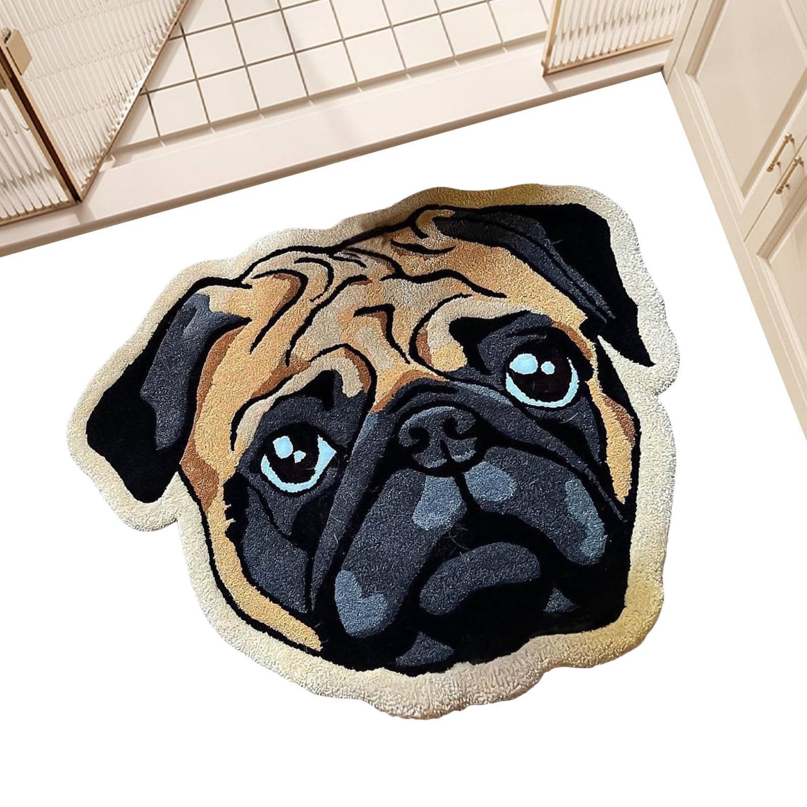 Paillasson pour chien extérieur et tapis de chambre en forme de tête de chien