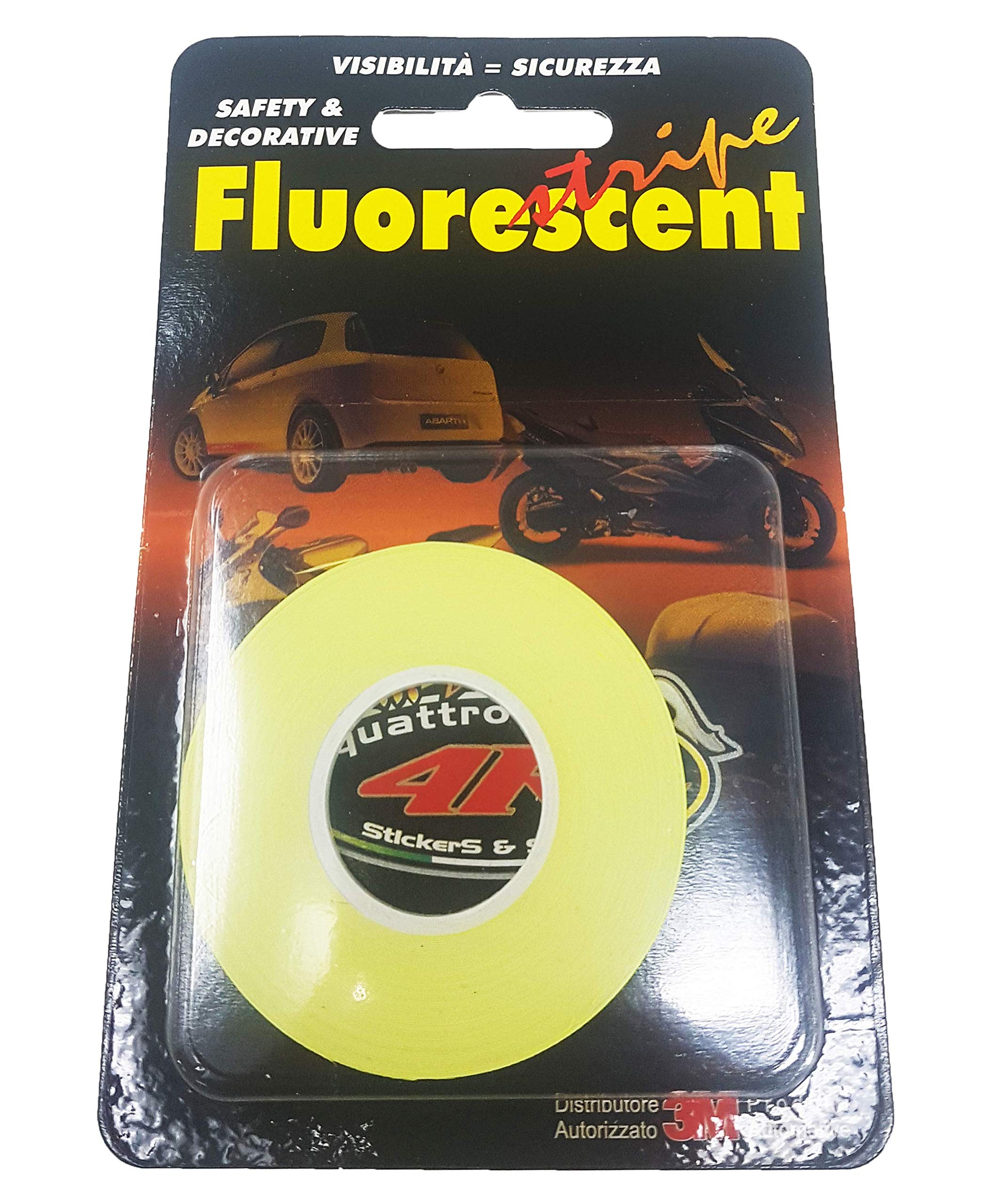 VFLUO - Kit 4 Strisce Adesive Nere Retroriflettenti Per Casco Moto - Foto 5