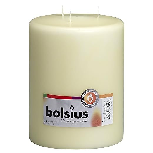 BOLSIUS Mammoth candles ivory 200x150mm, pack of 2 – 15 cm