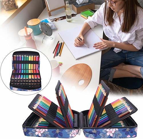 Miniatura 2 de BOMKEE Estuche para lápices de gran capacidad para adultos, 304 ranuras, estuche para lápices, estuche organizador de múltiples compartimentos para