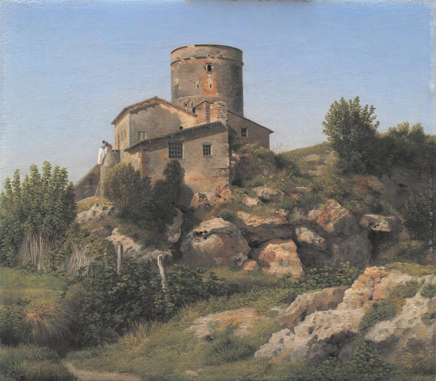 Cuadro sobre lienzo del edificio de CW Eckersberg para decoración de dormitorio en 60x90cm 5