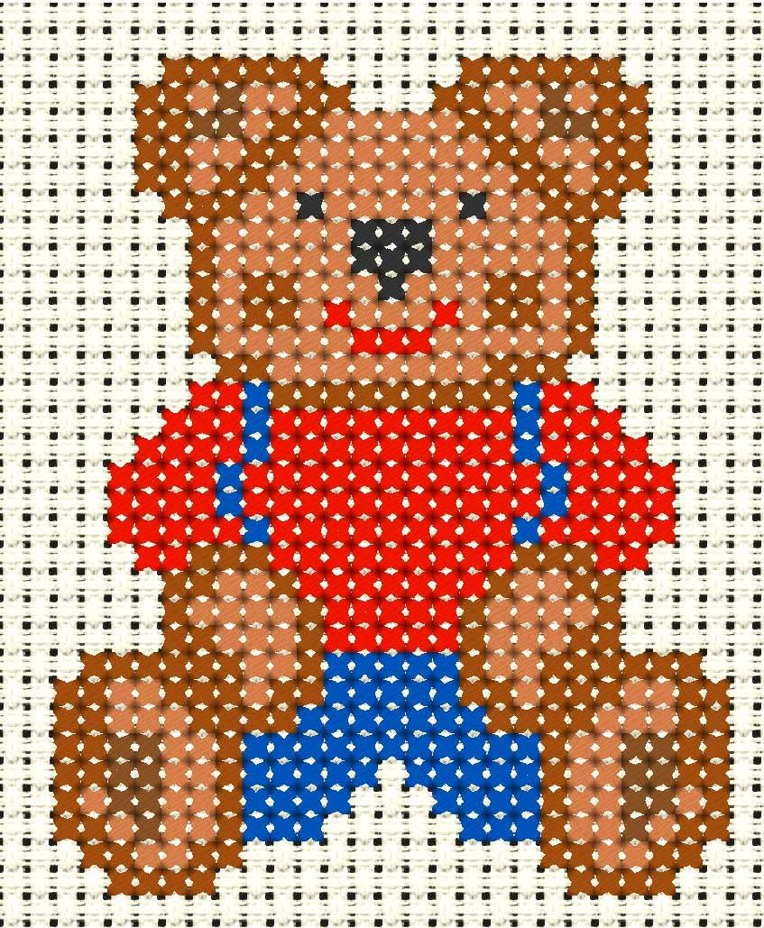 cross stitch teddy