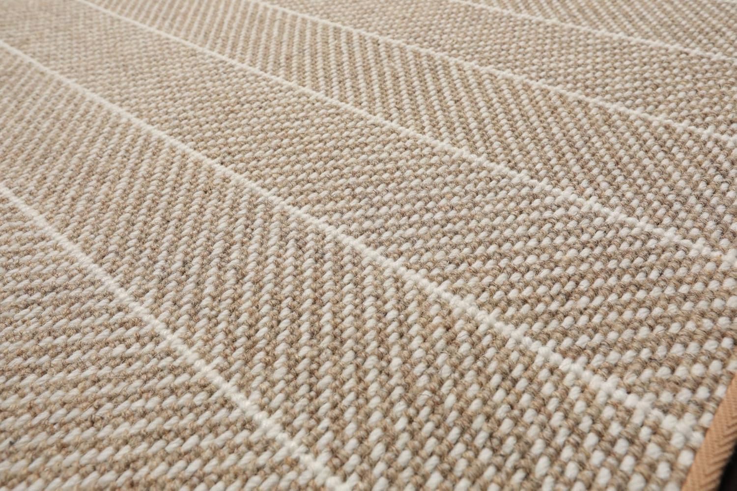 Custom Length Beige Multi Size Stair & Long Hallway Runner Handmade Wool Indoor Rug (31 inch X 27 Ft) Durable & Non-Slip Runner Rug