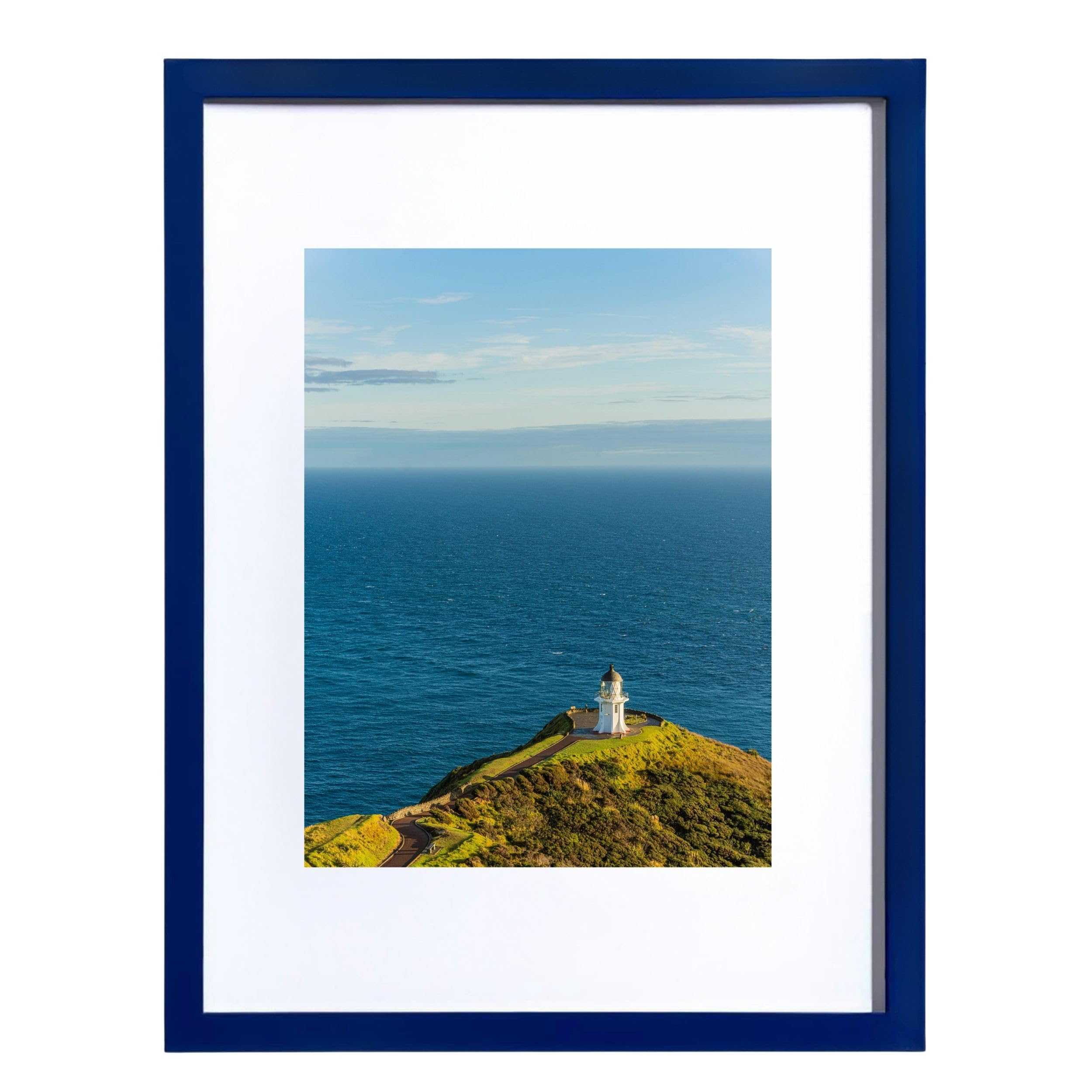 eletecpro 12x16 Picture Frame with 8.5x11 Mat, Blue