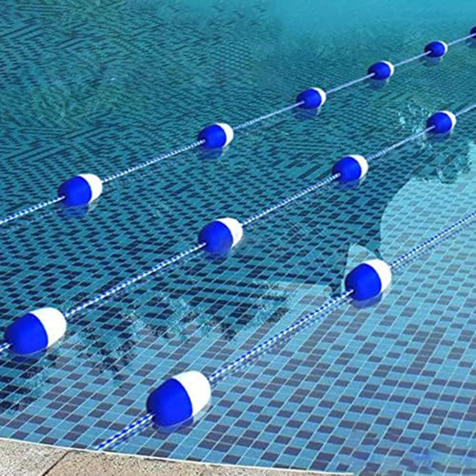 corde de séparation de sécurité pour piscine Corde de Séparation de Piscine avec Les Kits Flotteur Bleu Blanc, Sécurité Ligne Flottante pour Séparer la Zone D'eau Profonde et Peu Profonde ( Size : 10m