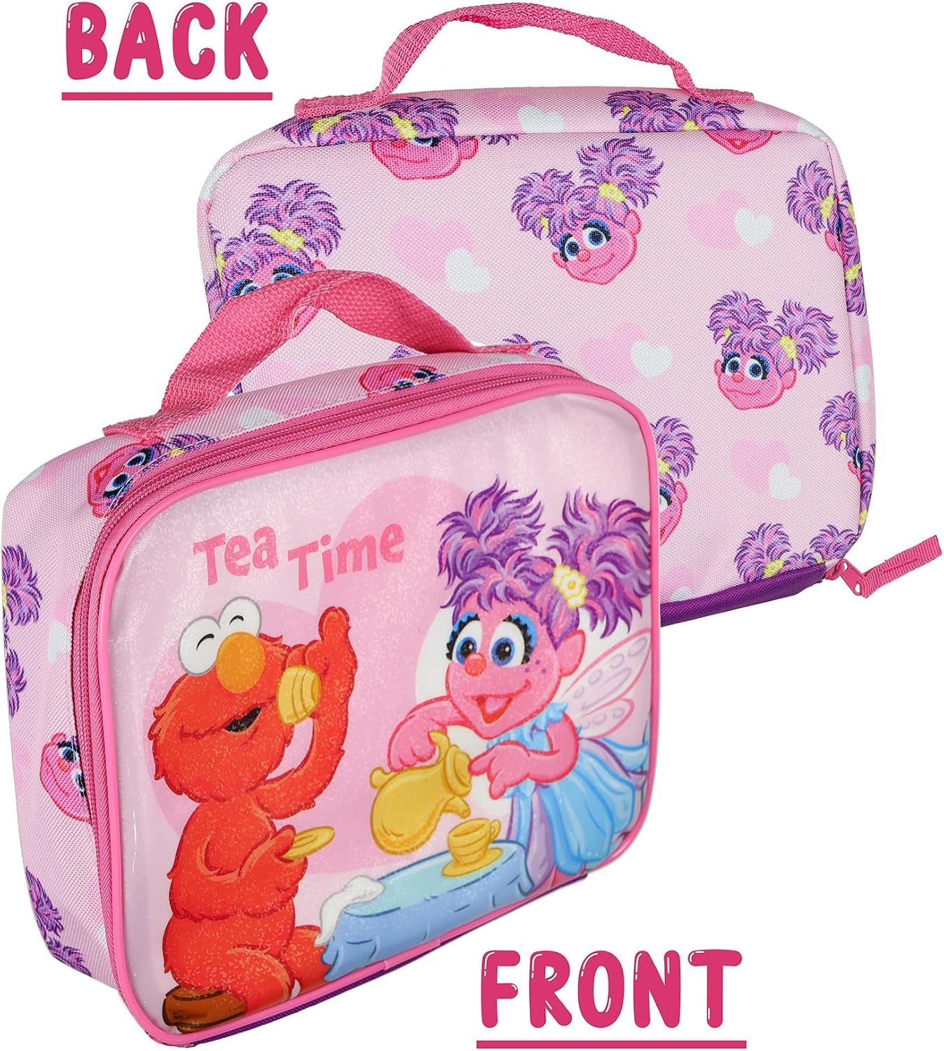 INTIMO Sesame Street Abby Cadabby Fairy Tea Time 5 Piece Backpack Set with Lunch Box Book Bag