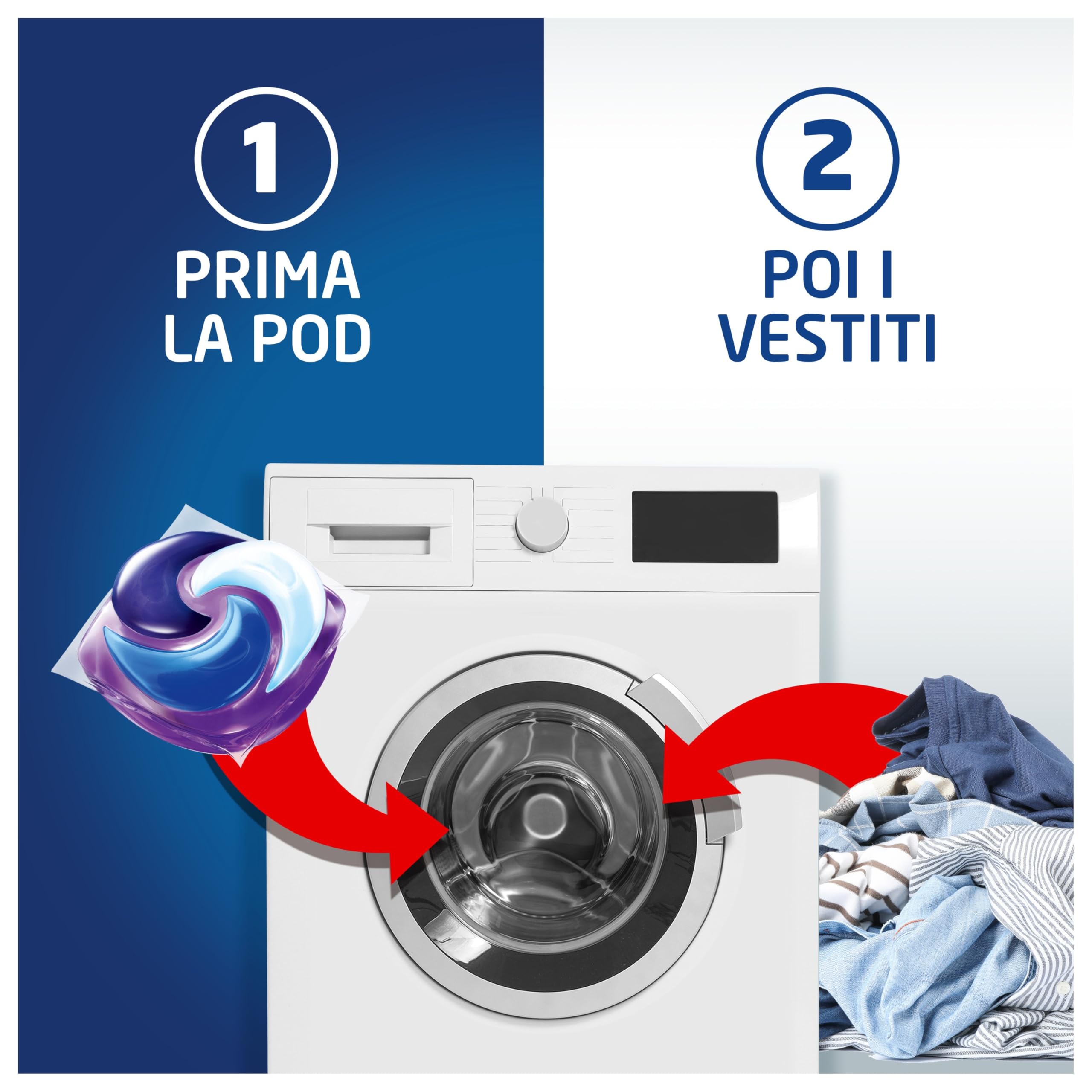 Dash Pods Detersivo Lavatrice In Capsule, 132 Lavaggi (3x44), Lavanda, Rimuove Le Macchie, Igienizza, Dona Freschezza, Brillantezza Per I Capi